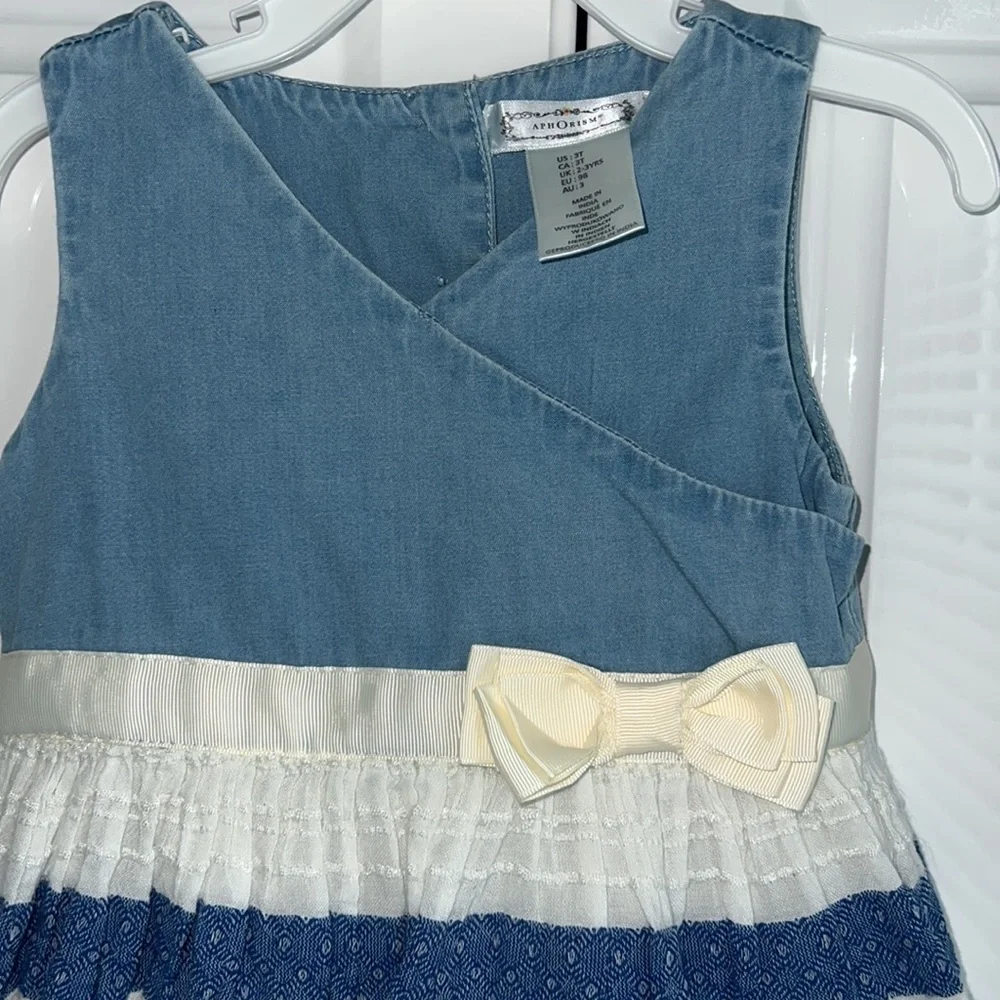 NWOT Aphorism girls toddler striped dress